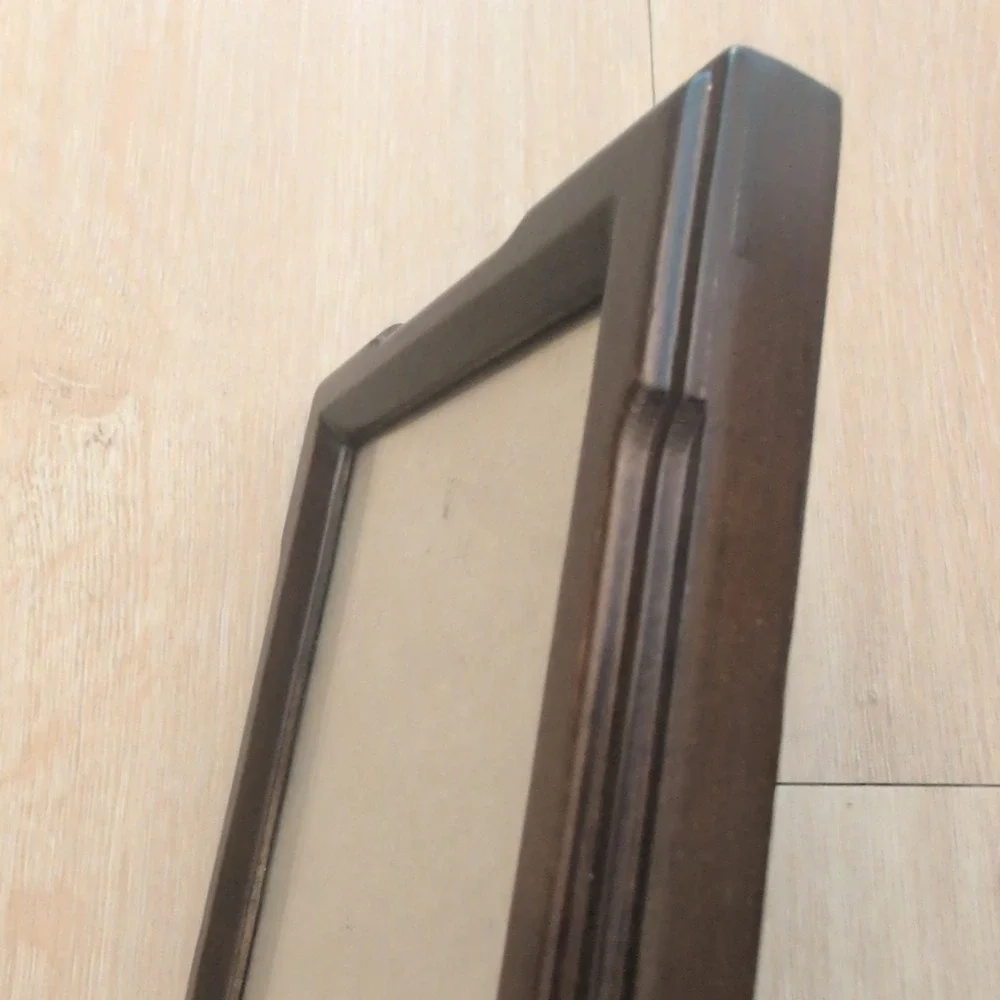 Dark Brown Wood Picture Frame 4x6 Tabletop Wall Mount Portrait Landscape Decor
